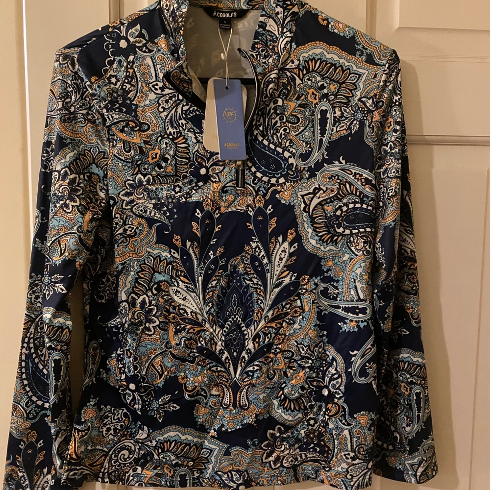 Desigual Multicolor Paisley Long Sleeve Top